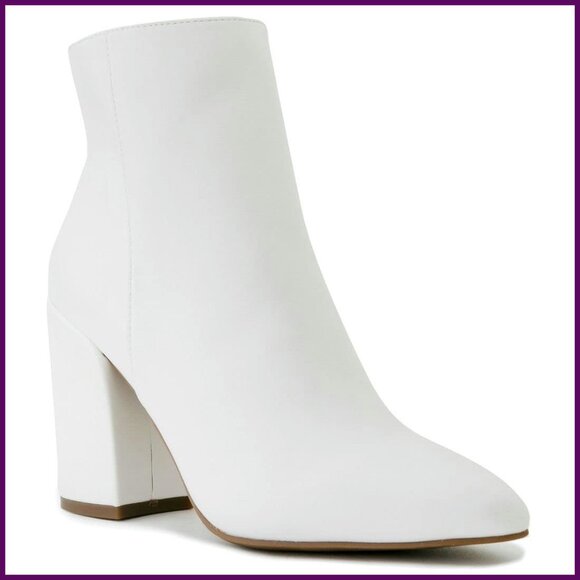 Block Heel Ankle Booties Winter Boots Women's Size 6-11